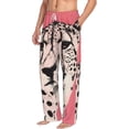 thumbnail image 6 of Logiee Pink Cheetah Art Print Pajama Pants for Men,Men’s Pajama Bottoms,Mens PJ Pants with Pockets & Button Fly-Small, 6 of 6
