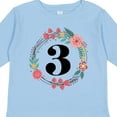 thumbnail image 4 of Inktastic 3rd Birthday Floral Wreath 3 Year Old Girl Girls Long Sleeve Toddler T-Shirt, 4 of 5