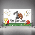 thumbnail image 4 of Football Theme Party Decoration First Year Down Banner Trophy Design Celebration Helmet for Birthday Party Kids Event Decoration, 4 of 7