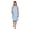 Skyblue, variant on Feather Drape Women's Cotton Waffle Bath Wrap – Lightweight Spa Towel Wrap with Elastic Back & Adjustable Hook & Loop Closure, Sky Blue, 80 x 150 cm