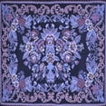 thumbnail image 1 of Ahgly Company Indoor Square Medallion Blue French Area Rugs, 4' Square, 1 of 4