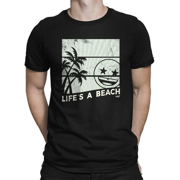 Life's A Beach - Vintage Palm Tree Emoji Men's T-shirt