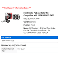 thumbnail image 2 of Front Brake Pad and Rotor Kit - Compatible with 2004 INFINITI FX35, 2 of 2