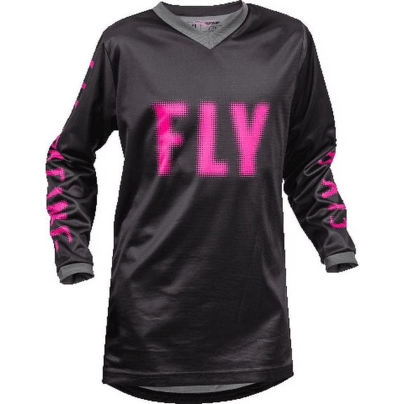 Fly Racing Youth F-16 Jersey Black/Pink Youth Medium