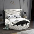 thumbnail image 4 of Meridian Furniture Luxus Cream Velvet Full Bed, 4 of 12