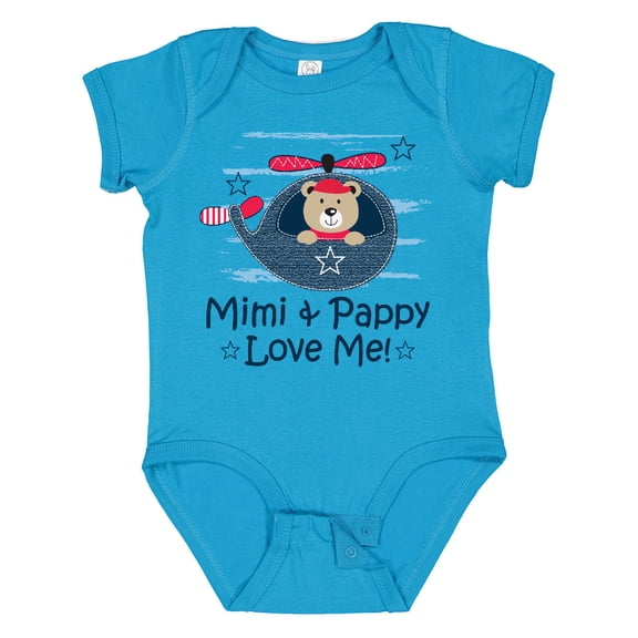 Inktastic Mimi and Pappy Love Me Baby Boy Boys Baby Bodysuit