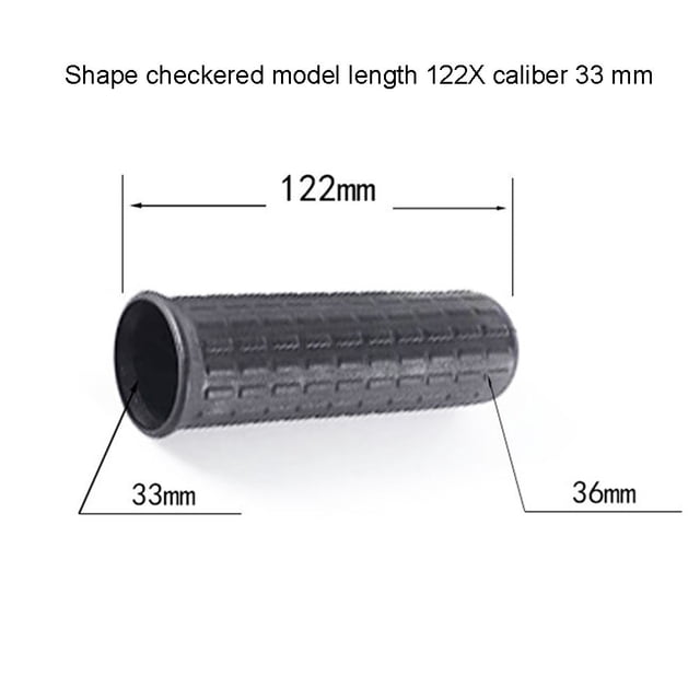 2 Pcs Poignées en Caoutchouc pour Brouette, Tubes Ronds Poignées de Remplacement Noires 122 X 33Mm Mingyqi