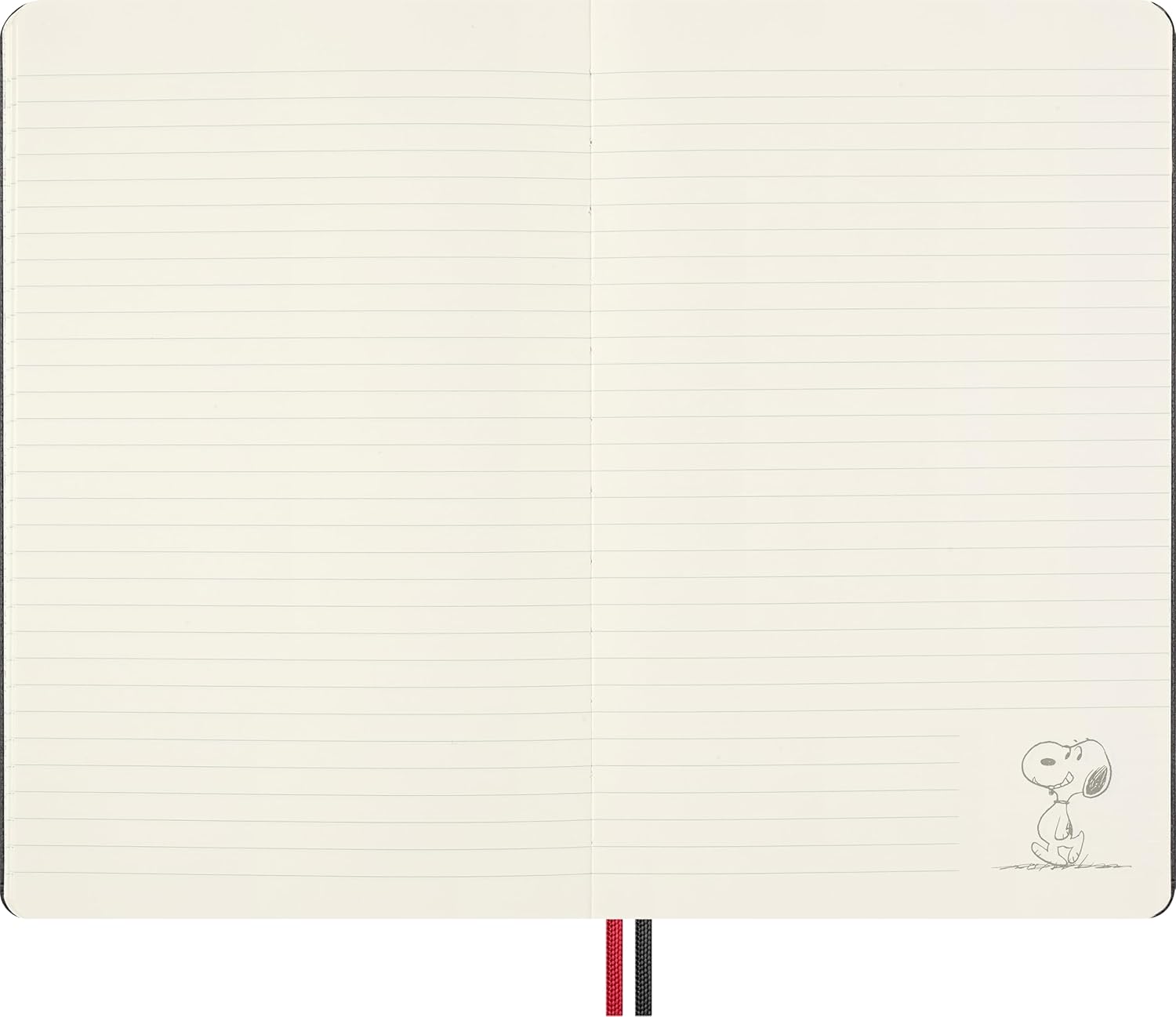 Moleskine Limited Edition Peanuts 'Snoopy' Notebook, Hard Cover, Large (5" x 8.25"), Ruled, Black, 176 pages