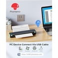 thumbnail image 4 of Impresora portátil inalámbrica Phomemo M08F para viajes, impresora térmica Bluetooth compatible con papel tamaño carta (8,5" x 11"), pequeña, sin tinta, compatible con iOS, Android y portátiles para c, 4 of 5
