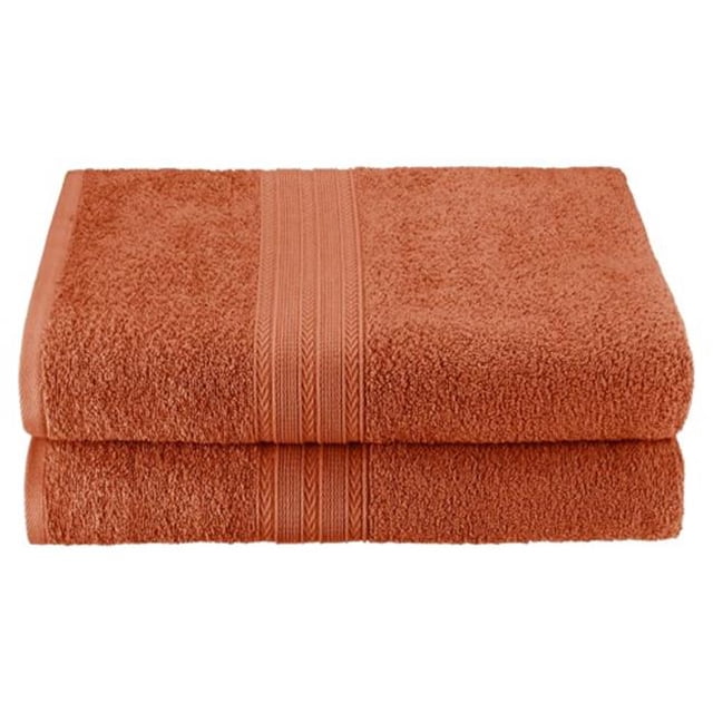 Superior EF-BSHEET CP Eco-Friendly 100 Percent Ringspun Cotton Bath Sheet Towel Set - Copper, 2 Pieces