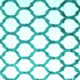 thumbnail image 1 of Ahgly Company Machine Washable Indoor Square Trellis Turquoise Blue Contemporary Area Rugs, 5' Square, 1 of 4