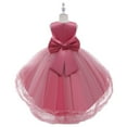 thumbnail image 5 of CPNG Girls' Sleeveless Satin & Tulle Flower Girl Dress – Sequin Waistband, 3D Ruffle Flower Accents & High-Low Tutu Skirt for Weddings, Birthday Parties, 5 of 9