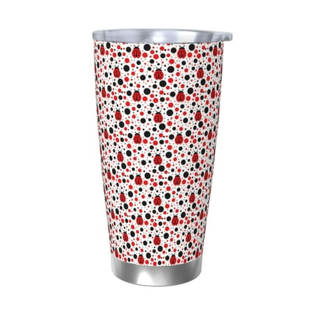 

Vsdgher Ladybugs 2 20 Oz Stainless Steel Vacuum Insulated Travel Mug Coffee Cup for Home Office Outdoor Works Great for Ice Drinks and Hot Beverage -Without Straw