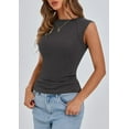 thumbnail image 4 of PRETTYGARDEN Women's Ribbed Tank Tops Summer Cap Sleeve Slim Fitted Knit Basic Casual Tee Shirts Trendy Fashion Clothes, 4 of 9