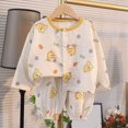 thumbnail image 2 of TOWED22 Toddler Boys Pajamas 2 Piece Long Sleeve Pjs Set Cotton Kids Fall Winter Sleepwear 6-12 Months 12-24 Months 2t 3t 4t 5t 6t 7t 8t 9t Children,Yellow,6-12 M, 2 of 4