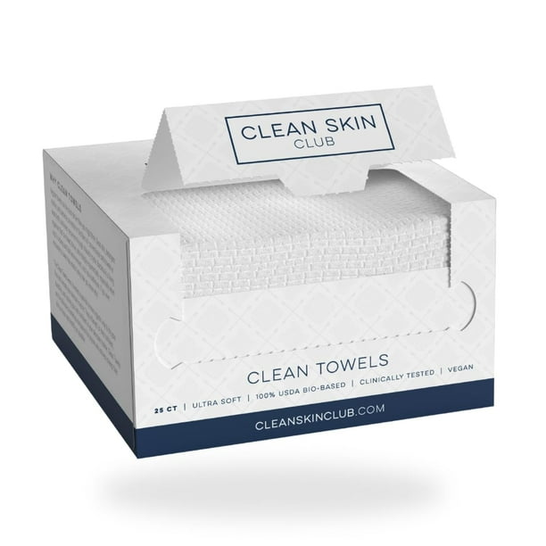 Toalla facial Clean Skin Club Clean Towels™ 25 unidades 100% de base biológica
