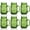 Green, variant on Blue Mason Drinking Jars 6 Pack 16 Oz For Iced Coffee Juice Tea Beer