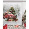 thumbnail image 5 of Christmas Shower Curtain, Red Truck Xmas Tree Snowflake Waterproof Washable Boho Funny Cute Shower Curtains Set for Bathroom Farmhouse Bathtubs Decor with Hook, 72"Wx84"L, 5 of 7