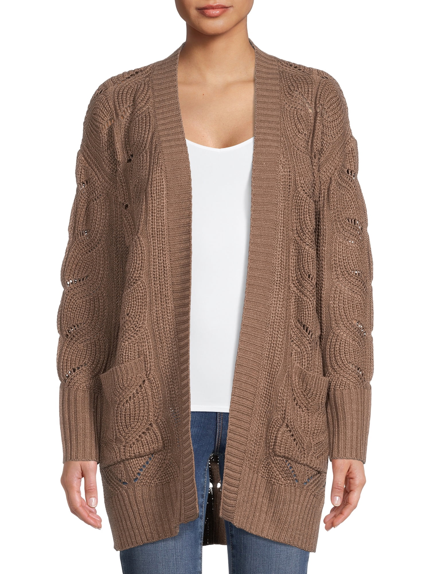 open cardigan with pockets