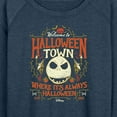 thumbnail image 3 of The Nightmare Before Christmas - Halloween Town Sign - Women's Lightweight French Terry Long Sleeve Shirt, 3 of 5