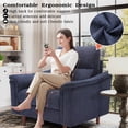 thumbnail image 6 of BedLuxury 42.5'' Wide Modern Accent Chair & Single Sofa Lounge for Living Room, Blue, 6 of 8