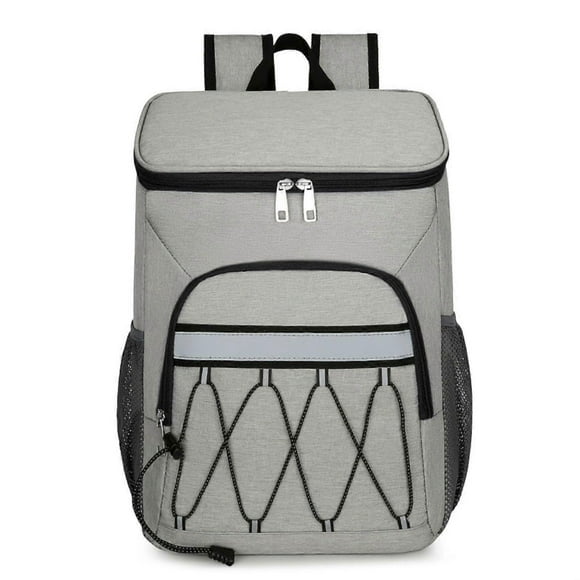 Portable Outdoor Backpack Thermal Bag Large Capacity Ice Pack Picnic Bag Multifunctional Backpack, gray
