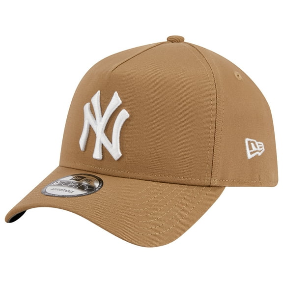 Men's New Era Khaki New York Yankees A-Frame 9FORTY Adjustable Hat