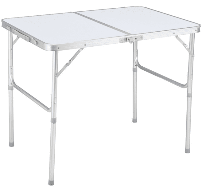 Portable Indoor Outdoor Aluminum Folding Table 4' Picnic Party Camping Black US 