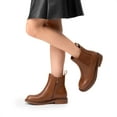 thumbnail image 6 of BURUDANI Girls Chelsea Ankle Booties Low-Heel Side-Zip Fashion Boots for Toddler, Little & Big Kid, 6 of 6