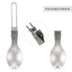 thumbnail image 5 of Spork de titanio Irfora TOMSHOO - Spork plegable de titanio, ligero, para cena al aire libre, cubiertos para viajes, acampada, mochilero Irfora Spork de titanio, 5 of 7