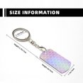 thumbnail image 3 of Uemuo Fish Scale1 Pattern Rectangular Metal Keychain - Durable, Stylish, and Personalized Key Ring for Men and Women,Engraved Keychain,Gift Slim Sturdy Keychain, 3 of 7