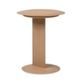 thumbnail image 2 of JTH LUXE Mode 18" Leatherette Round C-Shaped Sofa Side Table, Saddle Brown Faux Leather, 2 of 8