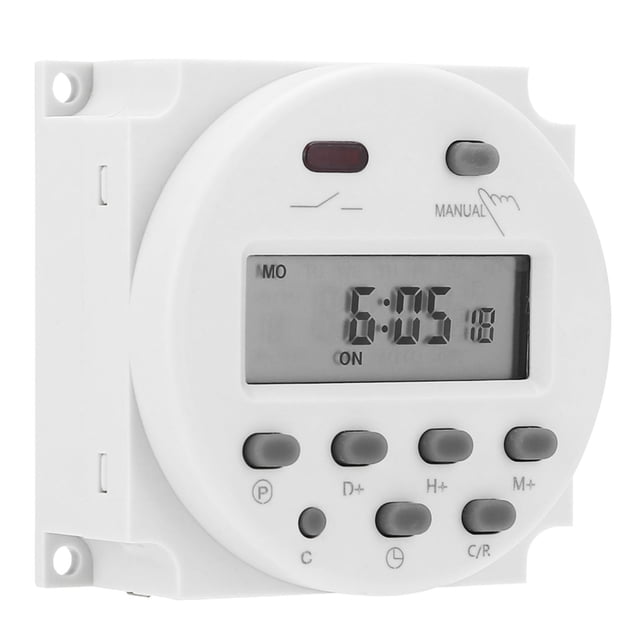 Digital Time Switch, Timer Switch CN101A DC 12V Mini LCD Display Digital Microcomputer Control Power Timer Switch for Lamp, Fan, Heater, Humidifier