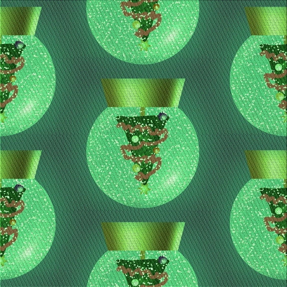 Ahgly Company Indoor Square Patterned Medium Forest Green Area Rugs, 7' Square