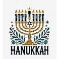 thumbnail image 2 of Hanukkah Menorah Adult White Crew Neck Short Sleeve Tee-Medium, 2 of 2