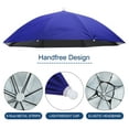 thumbnail image 4 of Uxcell Umbrella Hat 27Inch Hands Free Umbrella Caps for Fishing Camping Navy Blue, 4 of 6