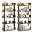 thumbnail image 2 of Costway 2 PCS 5-Tier Bookshelf Open Bookcase with Anti-Tipping Kit Storage Unit for Bedroom Rustic Brown & Black, 2 of 9