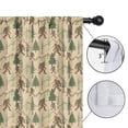 thumbnail image 4 of Blackout Kids Curtains,Beige Bigfoot and Forest Pattern Childrens Insulated Curtains Set Of 2,Bedroom Essentials,Toddler Room Decor 52x84in(132x213cm), 4 of 5