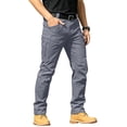 thumbnail image 3 of Dwelliawo Tactical Pants for Men Relaxed Fit Stretchy Work Pants Baggy Cargo Camo Pants Flex Carpenter Pant Multi Pockets Gray L, 3 of 5
