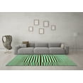 thumbnail image 3 of Ahgly Company Indoor Square Abstract Turquoise Blue Contemporary Area Rugs, 4' Square, 3 of 4
