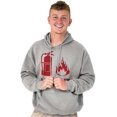 thumbnail image 4 of Put Out Fire Firefighter Fireman Men's Big & Tall Graphic Hoodie Brisco Brands 5X, 4 of 5