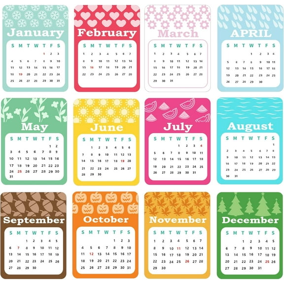 Yearly Monthly Calendar 2026 Stickers January 2026 December 2026 Sticker 2x2.5 Inches Monthly Schedule Labels for Journal Scrapbook Notebook Planners Supplies 60 Pcs