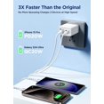 thumbnail image 3 of Cargador USB C Aioneus Cargador rápido de 4 puertos y 40 W, color blanco, 3 of 7