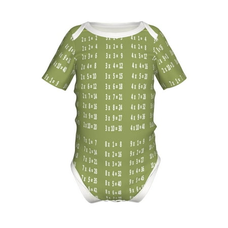

Yiaed Multiplication Table1 Print Infant Climbing Short Sleeve Onesie One-Piece Baby Bodysuit Clothes 0-12 Months -6 Months