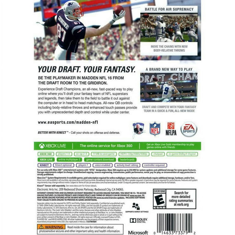 Madden NFL 16 Xbox 360