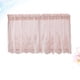 thumbnail image 3 of EeaseMX Cortina corta de encaje, media cortina para ventana, transmisión de luz, para el hogar, cocina, balcón, 130 x 41 cm, color rosa, 3 of 7