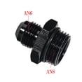thumbnail image 3 of 3mirrors Aluminum Alloy ORB-8 O-Ring Boss -8AN to -6AN Male Adapter Fitting Straight Black Anodized, 2 Pcs, 3 of 9