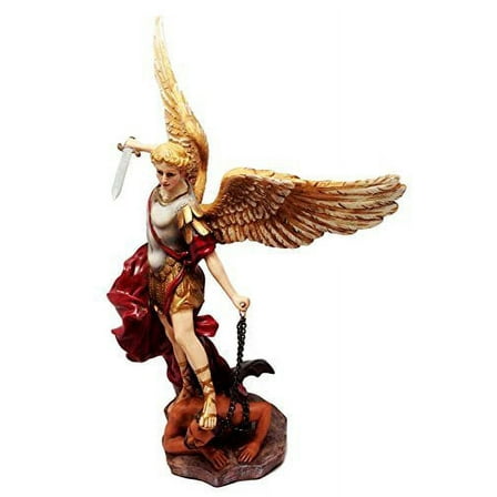 Ebros Large Baroque Saint Michael The Archangel Trampling On The Devil Statue