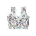 thumbnail image 6 of Seyurigaoka Women Summer Wild Navel Camisole Floral Print Mesh Lace Patchwork Sling Crop Tank Tops Sleeveless Backless Vests, 6 of 10