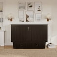 thumbnail image 6 of AFI Nantucket Queen Solid Wood Murphy Bed Chest with Mattress, Drawer & Charger in Espresso, 6 of 22